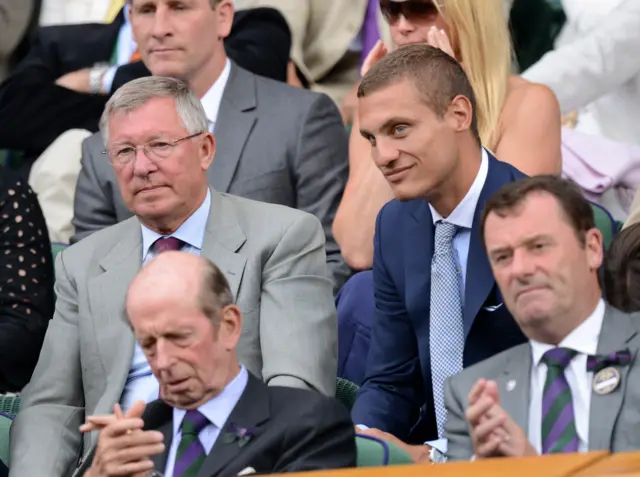 Sir Alex Ferguson and Nemanja Vidic