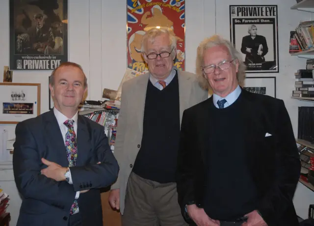 Ian Hislop, Richard Ingrams and Christopher Booker (left to right)