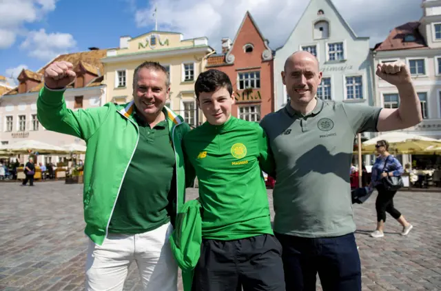 Celtic fans in Tallinn