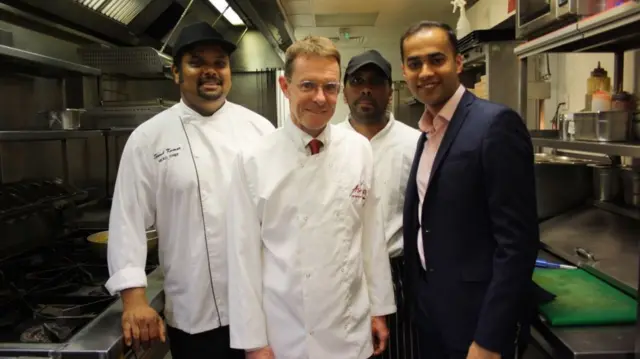 Andy Street in a curry house