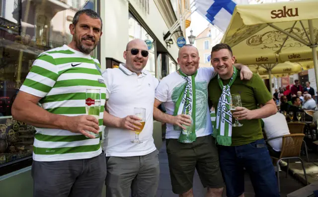 Celtic fans in Tallinn