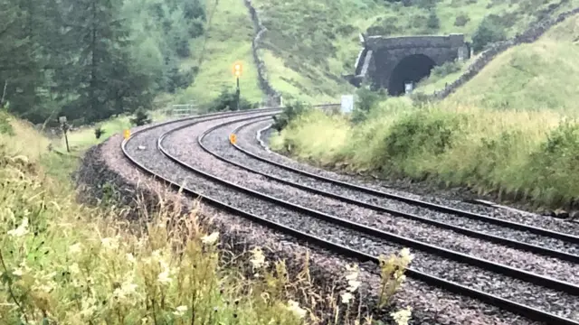 An empty railway line