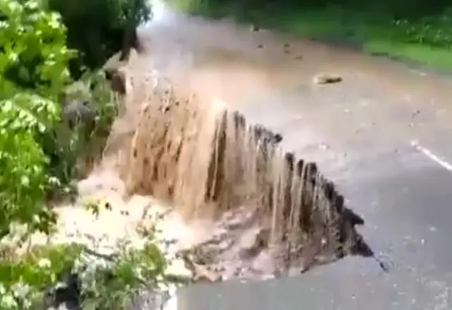 Road collapse