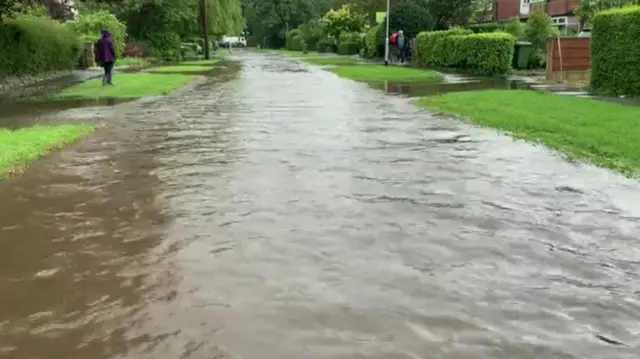 Flooded road