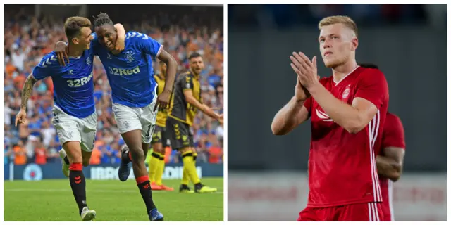 Rangers and Aberdeen are in Europa League action