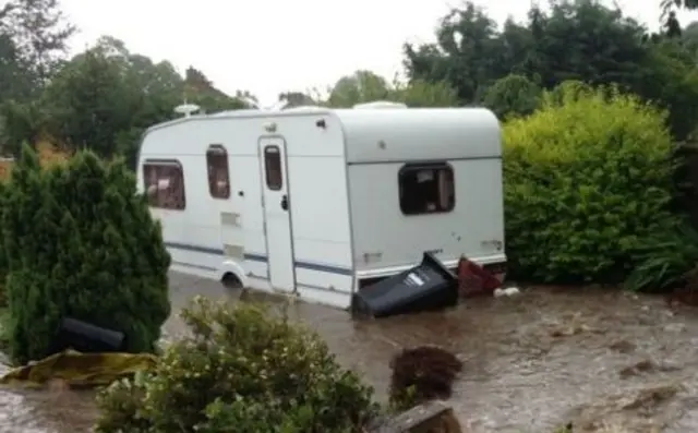 Flooded road