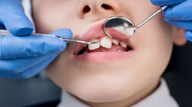 Boy at the dentist