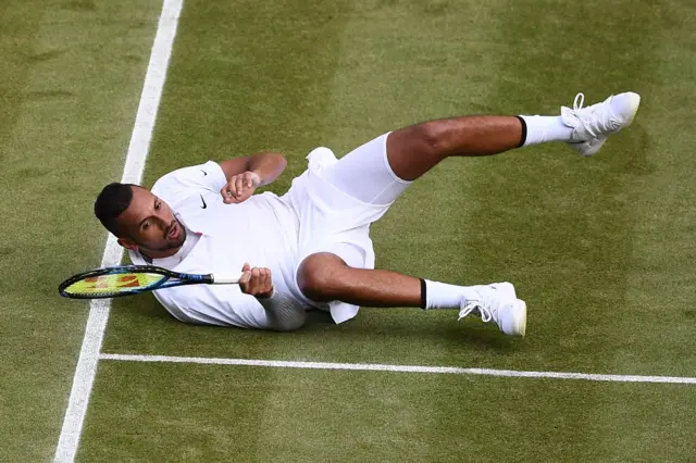 Nick Kyrgios falls