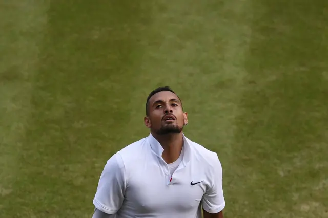 Nick Kyrgios reacts