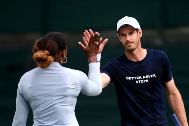 Serena Williams and Andy Murray