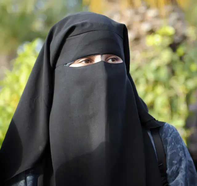 Woman wearing a niqab