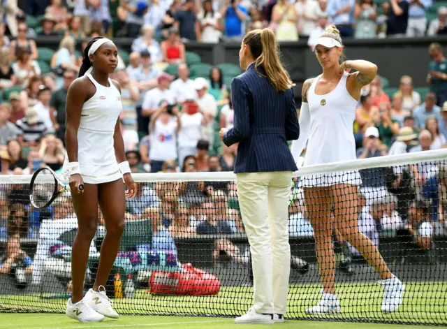 Coco Gauff and Polona Hercog