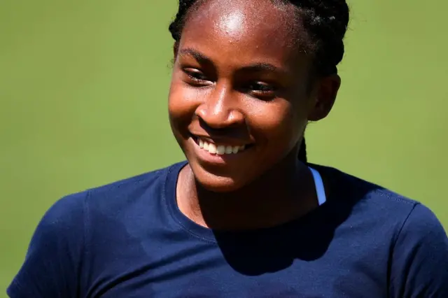 Coco Gauff smiles