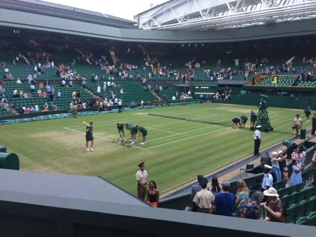 Centre Court empties