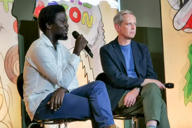 Ibrahim Mahama and Alistair Hudson in conversation at Interdependence 2019