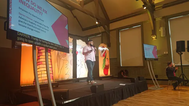 Darren Keenan on stage