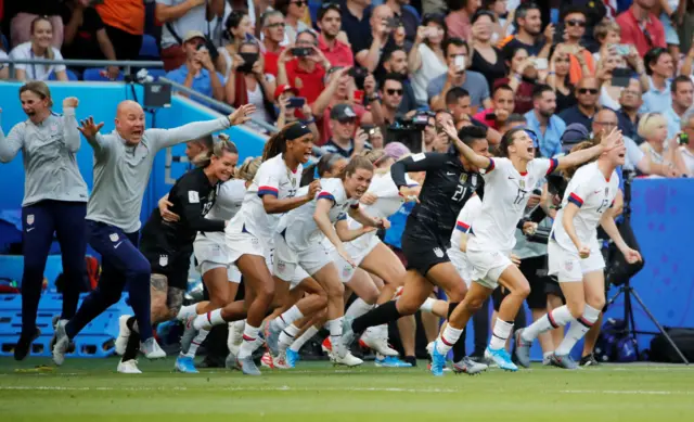 USA celebrate