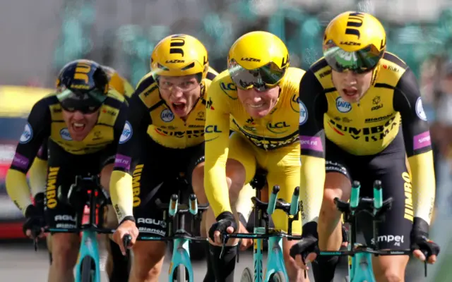 Jumbo-Visma riders in the team time trial