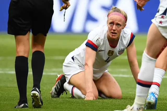 Becky Sauerbrunn bleeds