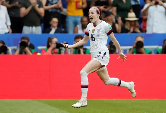 Rose Lavelle of the U.S. celebrates