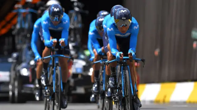 Nairo Quintana heads the Movistar team