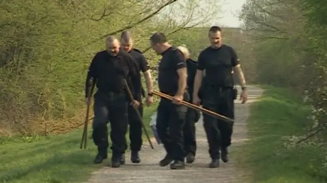 Image of officers involved in the search