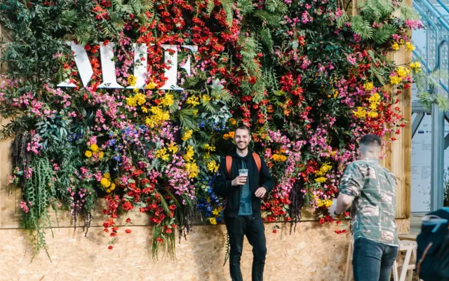 A flowery display at Festival Square