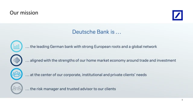 Deutsche Bank mission slide