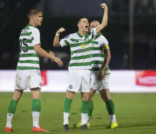 Mikey Johnston celebrates his equalising goal