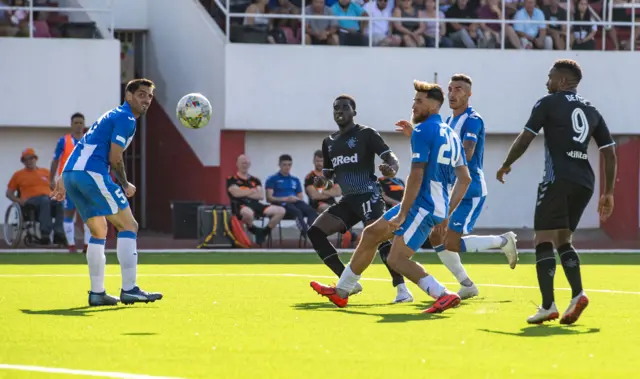 Sheyi Ojo made it 2-0 to Rangers on 56 minutes