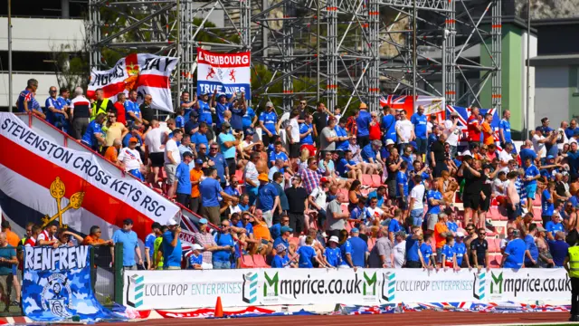 Rangers fans in Gibraltar