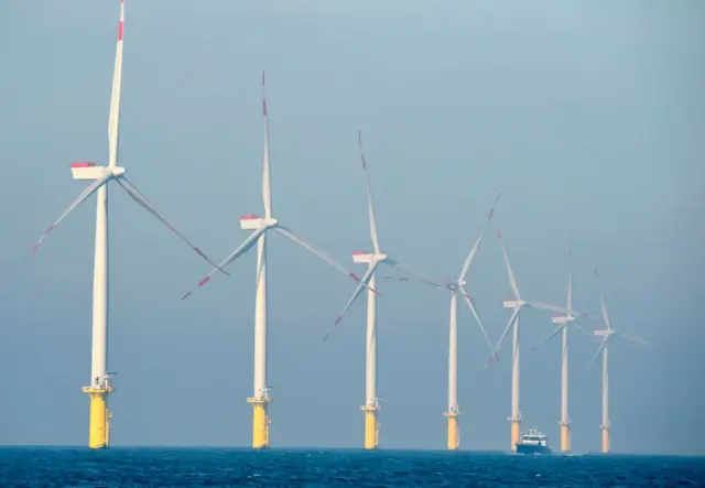 Off-shore wind turbines in Germany owned by E.On