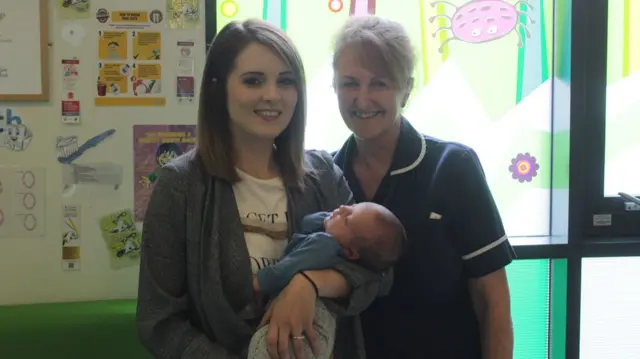 Beth Islip and Julie Shaw with baby Alfie