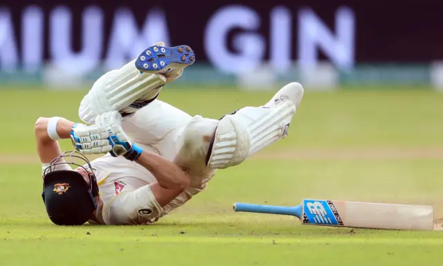 Steve Smith in action during day one of the Ashes Test match at Edgbaston, Birmingham