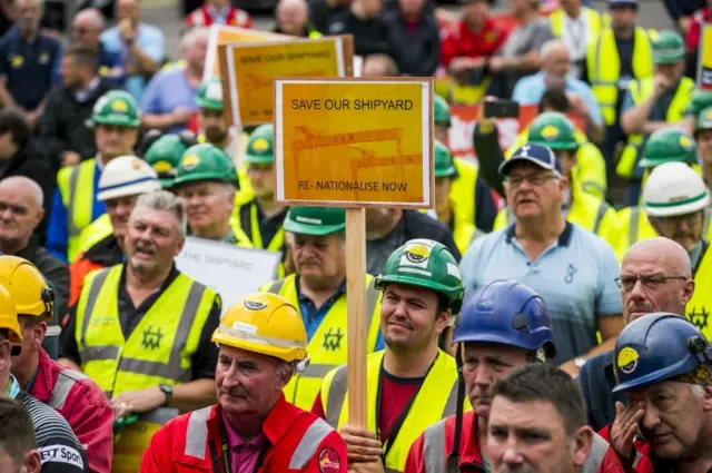 Harland & Wolff workers.