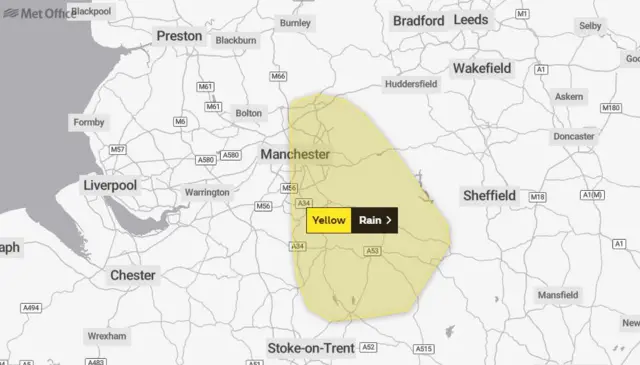 Yellow weather warning