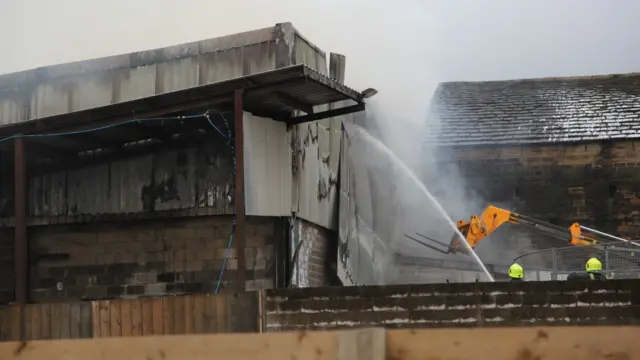 A hose against a building