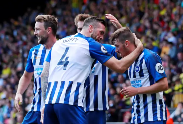 Pascal Gross celebrates