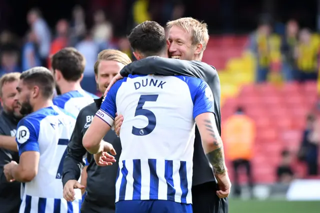 Graham Potter and Lewis Dunk