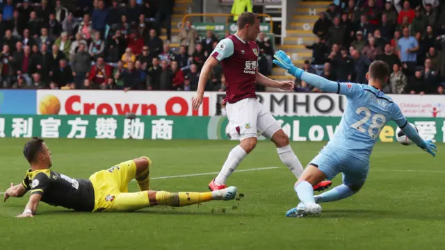 Chris Wood puts the ball in the net