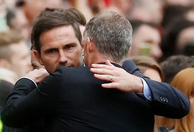 Chelsea manager Frank Lampard and Manchester United manager Ole Gunnar Solskjaer