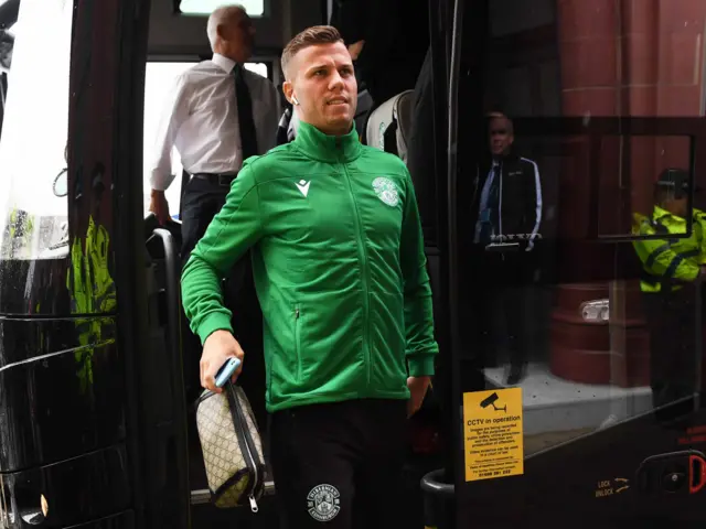 Florian Kamberi drops to the bench for Hibernian at Ibrox