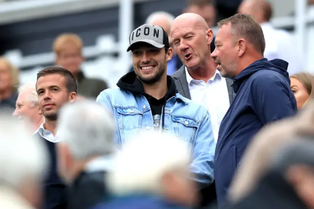 Andy Carroll in the stands at St. James' Park