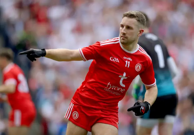 Niall Sludden celebrates his goal against Monaghan in 2018