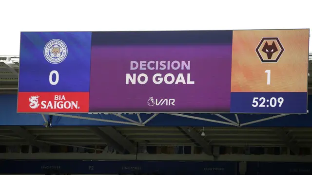 Video Assistant Referee at the King Power Stadium