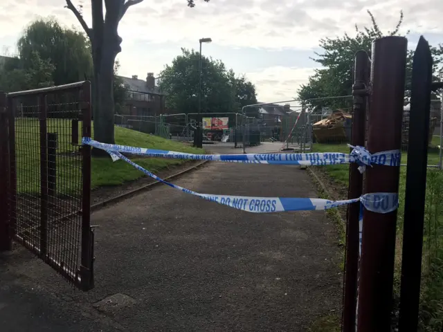 Cordoned off play park