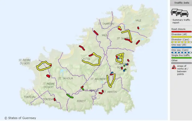 Roadwork map