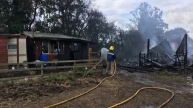 Firefighter at the centre