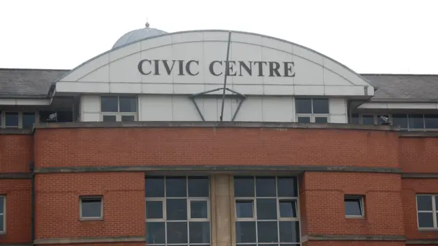 Outside of Stoke-on-Trent City Council's Civic Centre