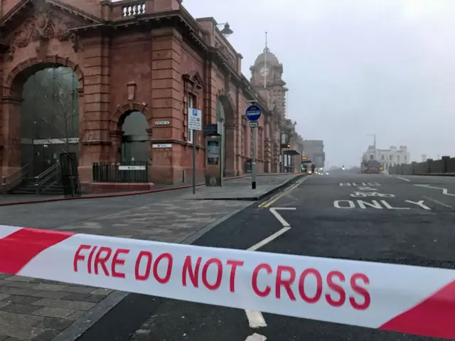 The station on the day of the fire